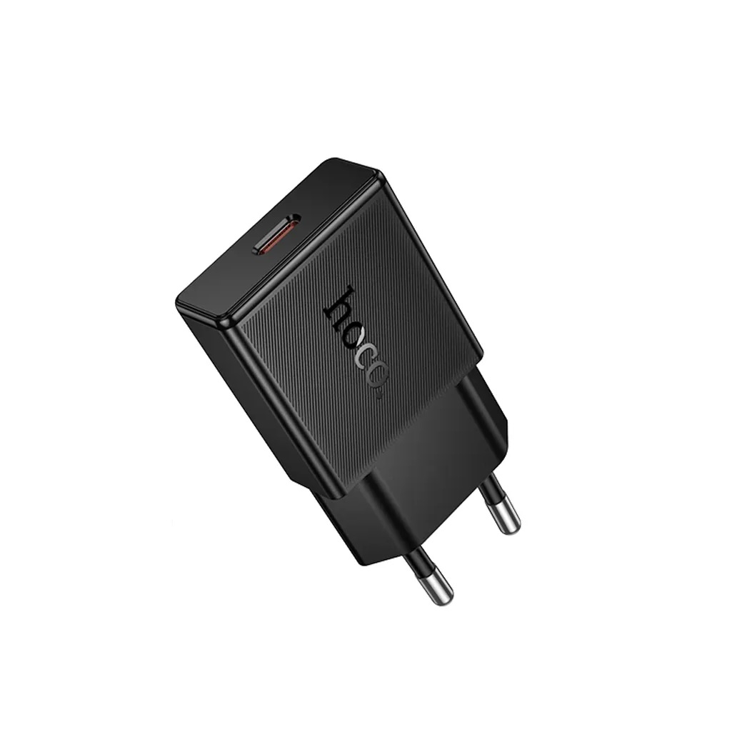Блок зарядный Hoco N74B, USB Type-C, 25 Вт, 3А, 1 порт, черный