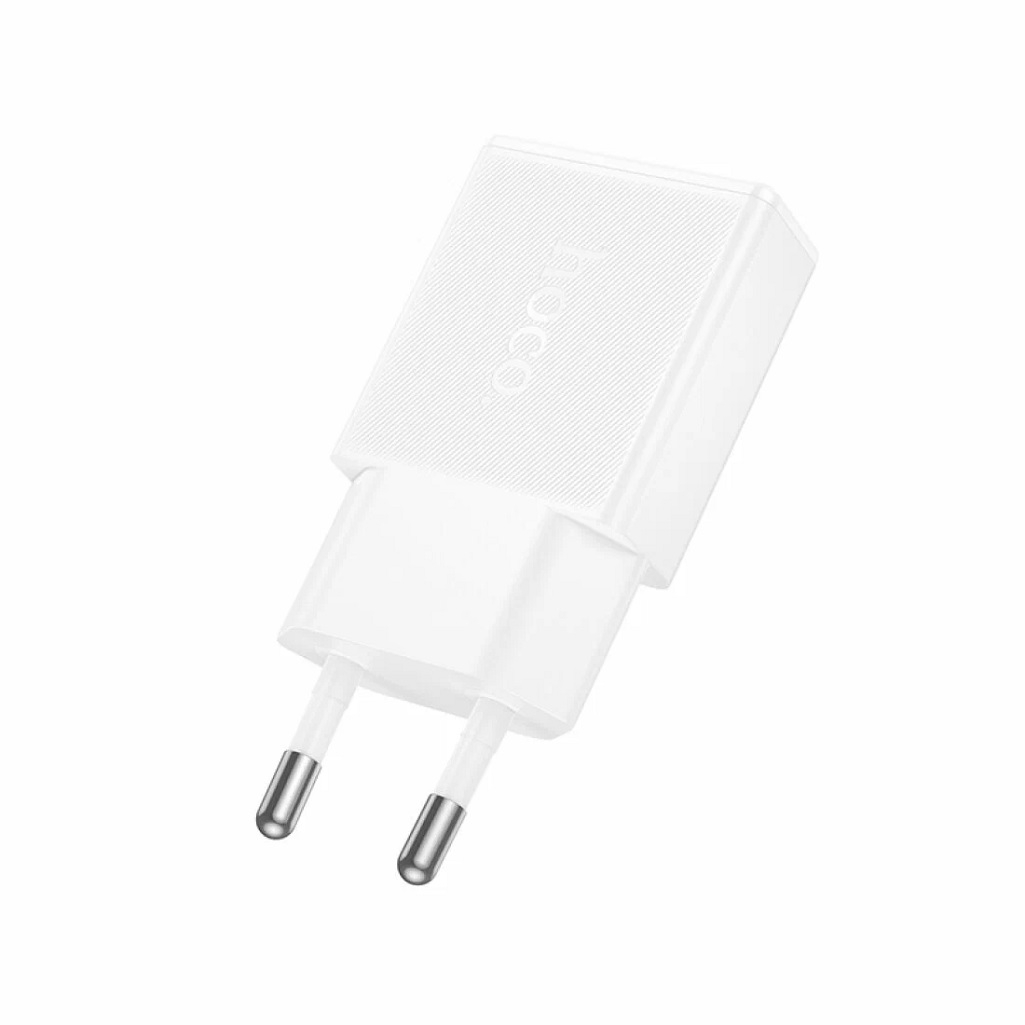Блок зарядный Hoco N73W, USB Type-A, USB Type-C, 18 Вт, 3А, 2 порта, белый