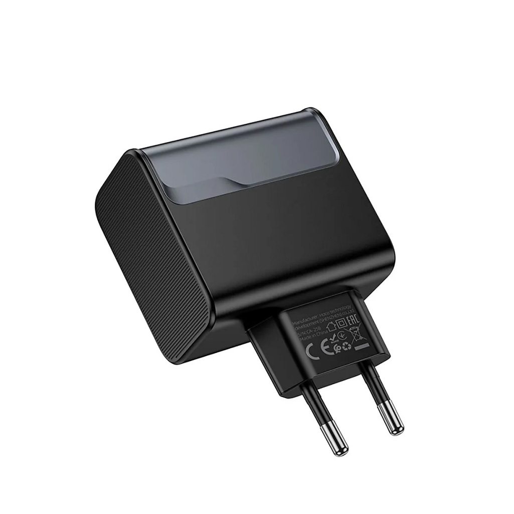 Блок зарядный Hoco CS74A PD45W+QC3.0, 5-12В, 3 А, Type-C + USB, черный