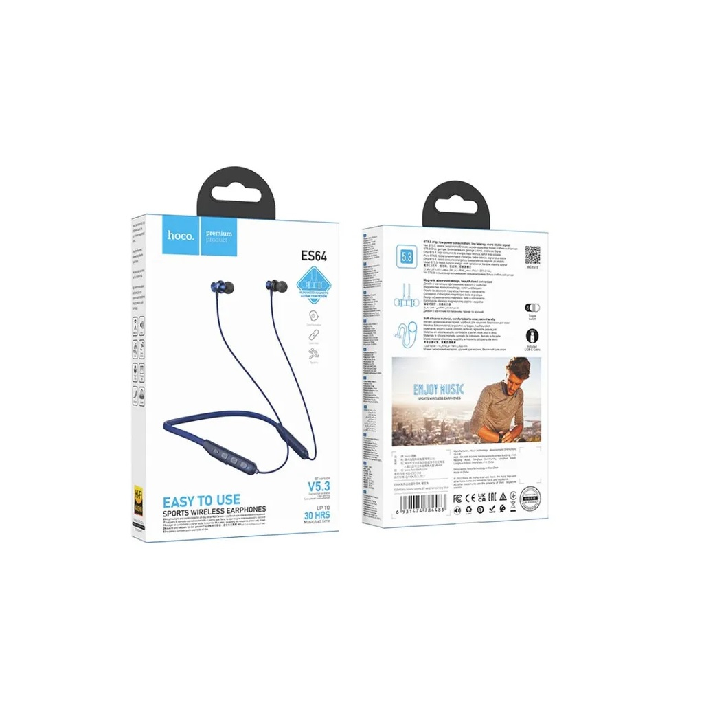 Наушники беспроводные Hoco ES64, Для прослушивания музыки, фиолетовые