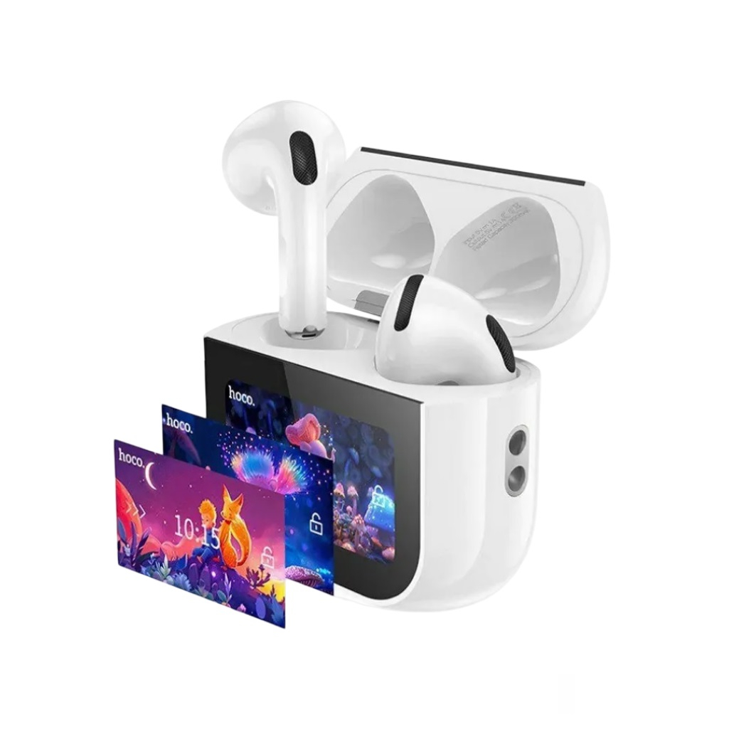Наушники беспроводные Hoco EW82, Для прослушивания музыки, сенсорный дисплей, белые