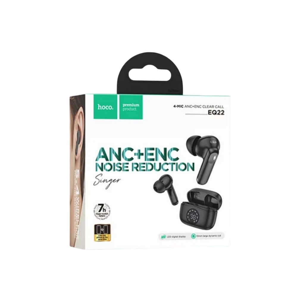 Наушники беспроводные Hoco EQ22, Для прослушивания музыки, сенсорное управление, черные