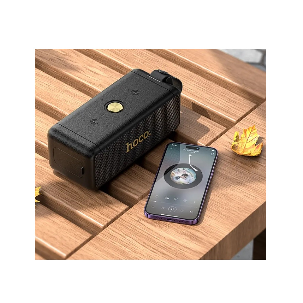 Колонка беспроводная Hoco HT1 Pro Marquis sports BT, Bluetooth, 2400 мАч, 2 динамика, черная