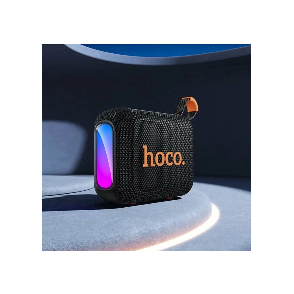 Колонка беспроводная Hoco HC31 River LED, Bluetooth, 1500 мАч, влагозащищенная, черная