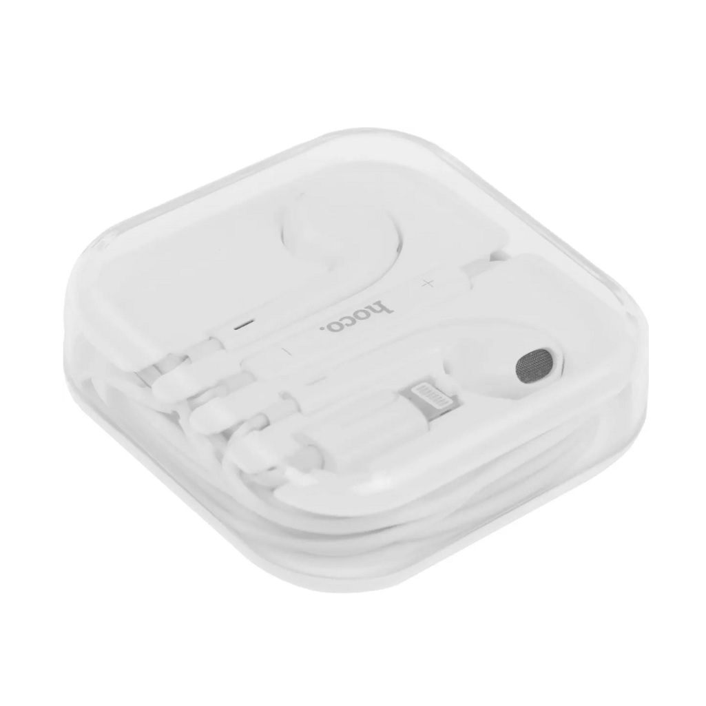 Наушники проводные Hoco L7 Plus, Bluetooth-Lightning, вкладыши, белый