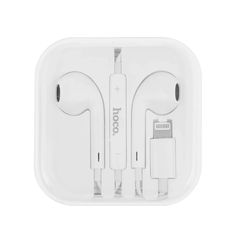 Наушники проводные Hoco L7 Plus, Bluetooth-Lightning, вкладыши, белый