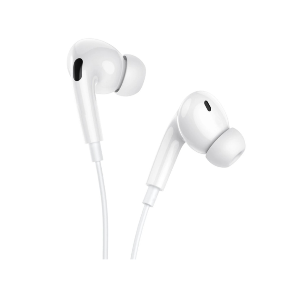 Наушники проводные Hoco Pro M101, внутриканальные, регулятор громкости, белые