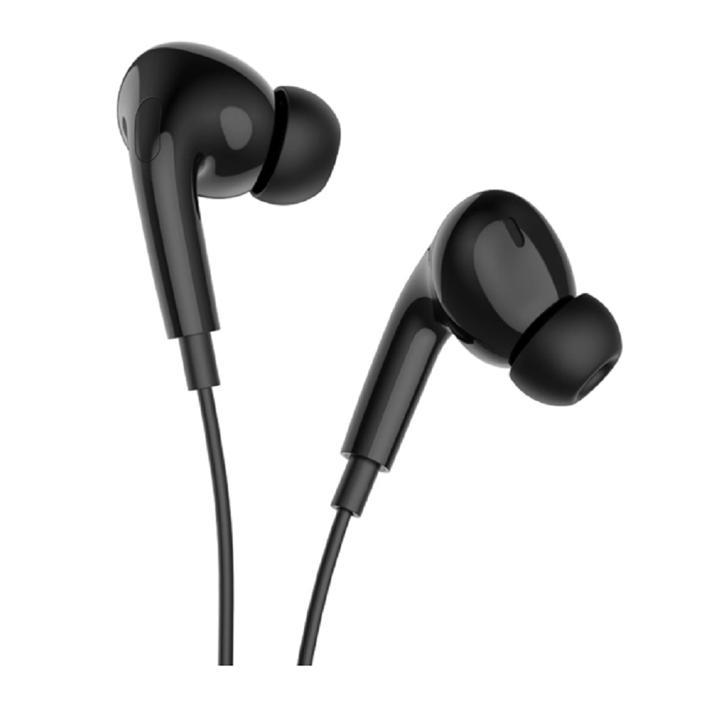 Наушники проводные Hoco Pro M101, внутриканальные, регулятор громкости, черные