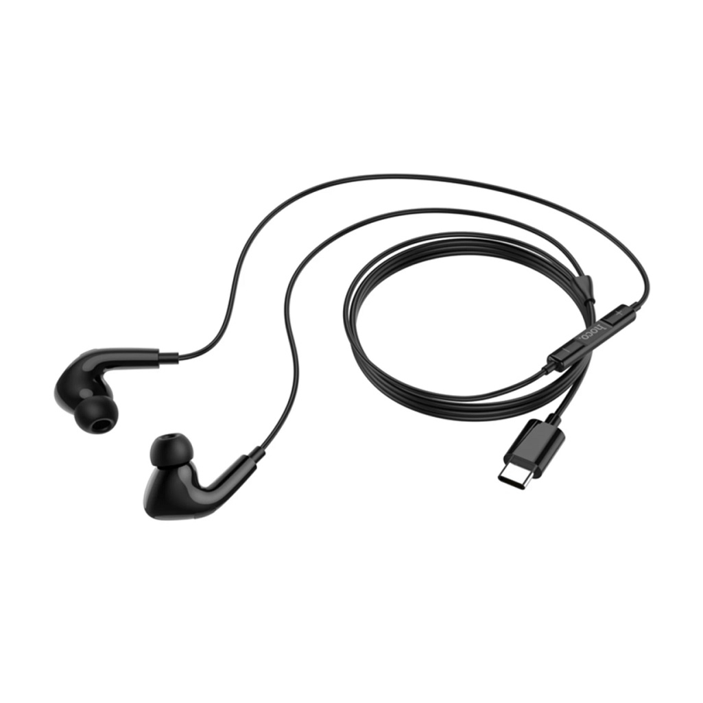 Наушники проводные Hoco Pro M101, внутриканальные, регулятор громкости, черные