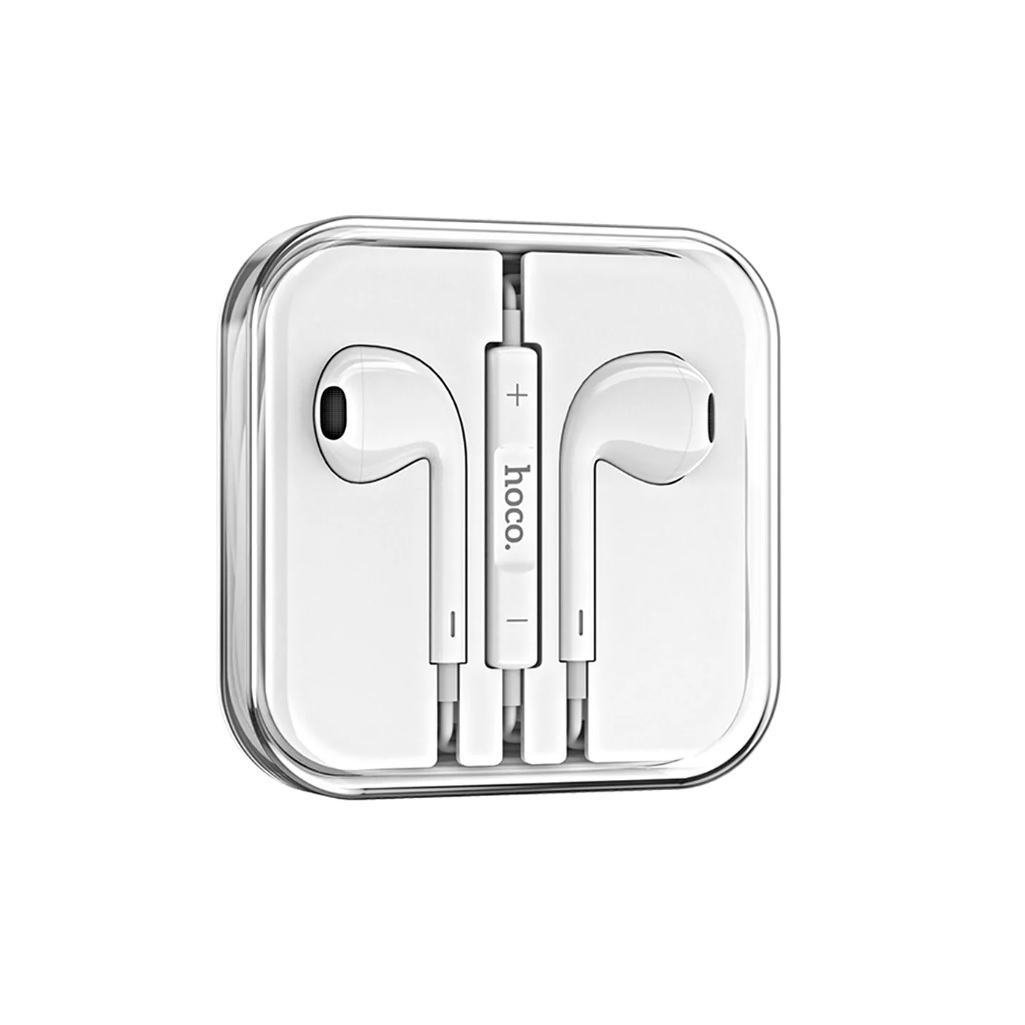 Наушники проводные Hoco M101, внутриканальные, регулятор громкости, белые