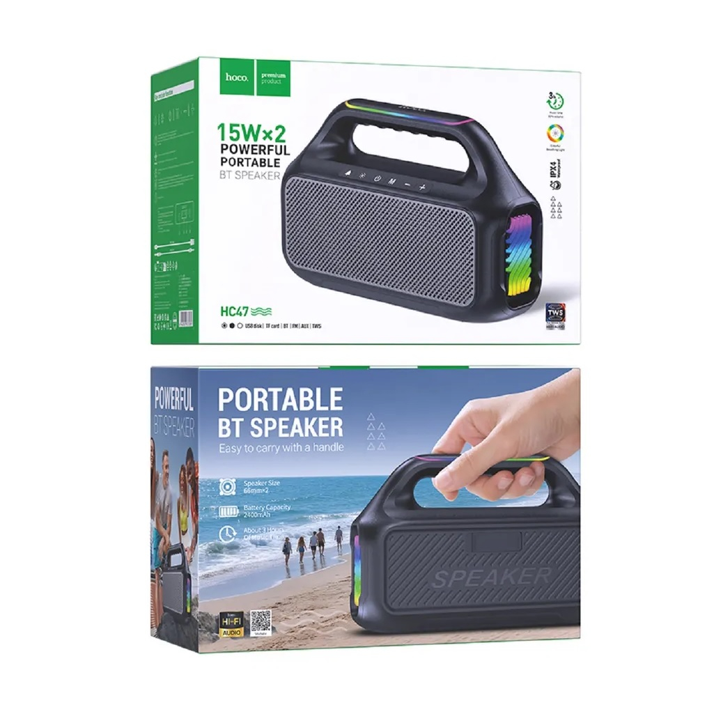 Колонка Hoco HC47B, 30 Вт, ABS-пластик, Bluetooth 6.0, черная