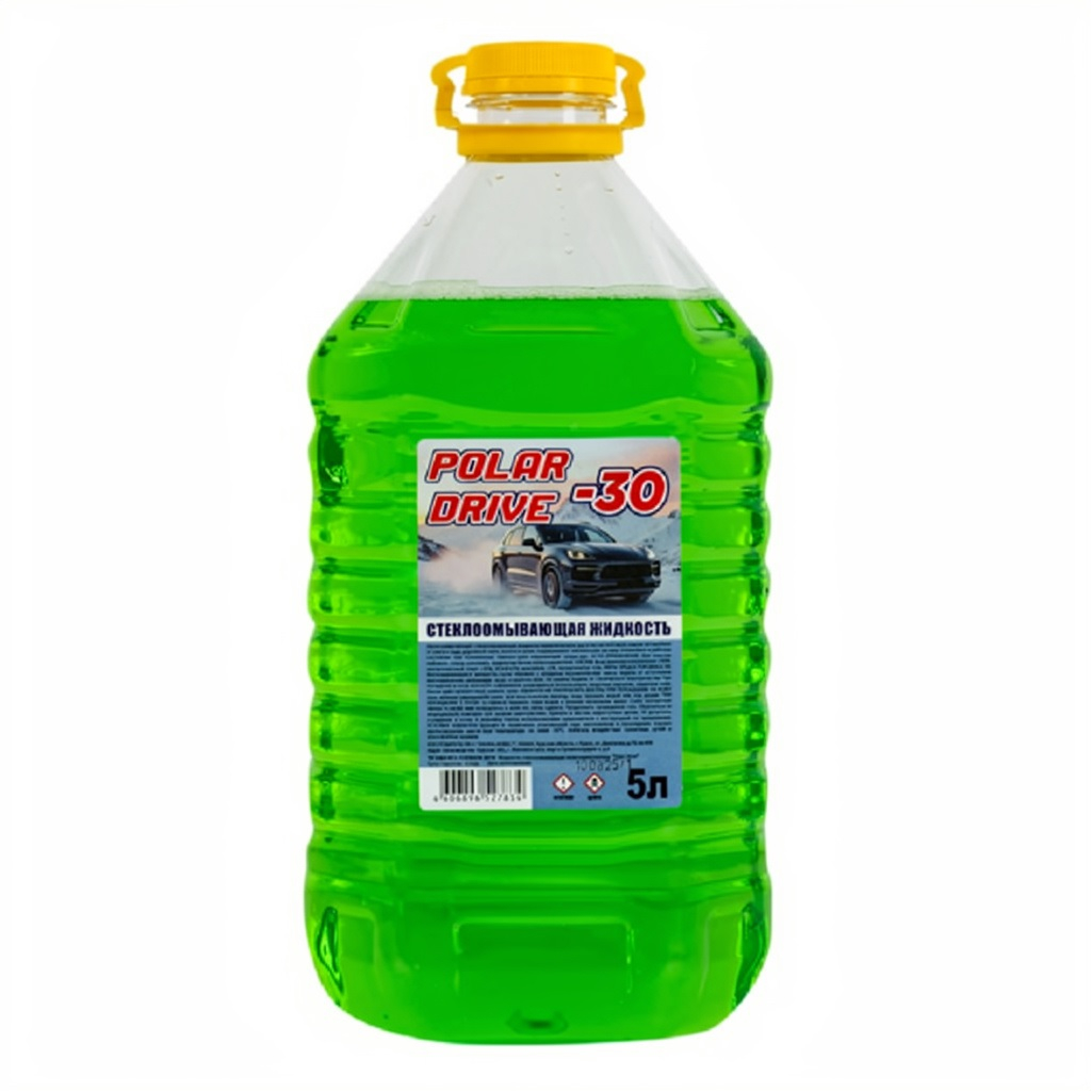 Стеклоомывающая жидкость Polar Drive, без метанола и запаха, -30°С, объем 5 л