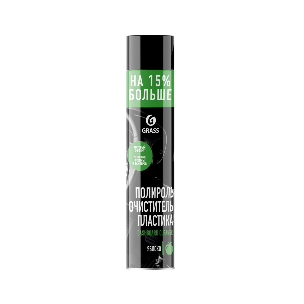 Полироль Grass 120107-5, для пластика, яблоко, антистатик, 0.75 л