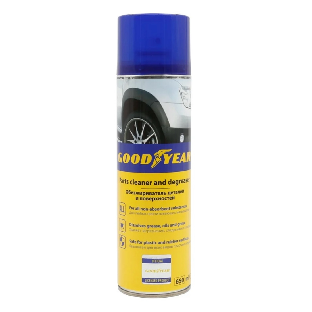 Обезжириватель Goodyear GY000717 для деталей и поверхностей, аэрозоль, 650 мл