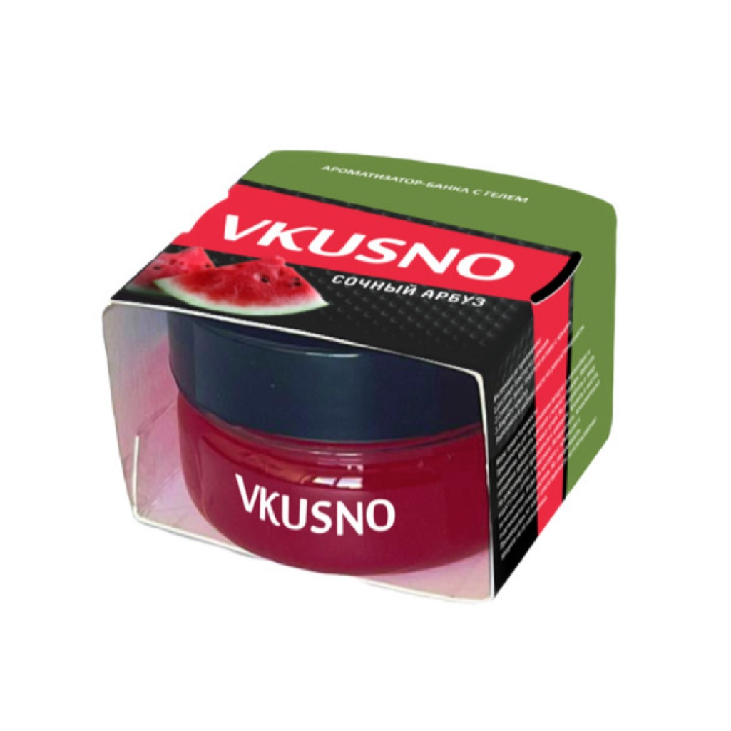 Ароматизатор-банка Azard Vkusno сочный арбуз AR1VG105 с гелевыми шариками, 100 мл