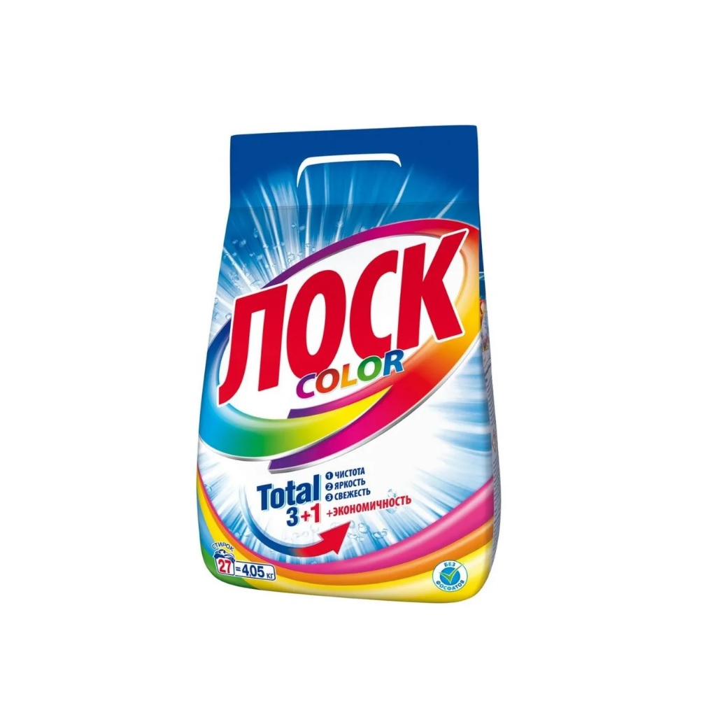 Порошок для стирки Лоск Колор Автомат, для цветного белья, 4.05 кг, 27 стирок
