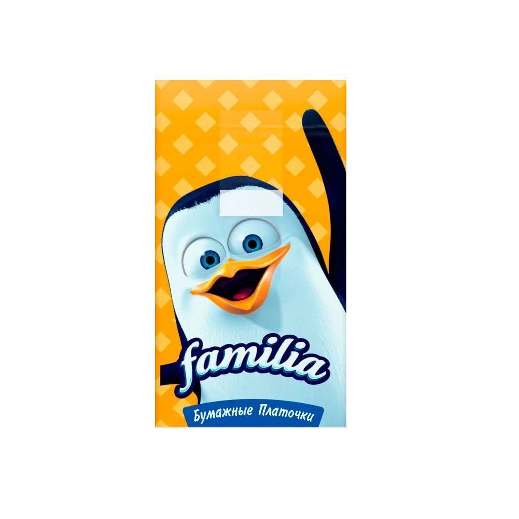 Носовые бумажные платочки Familia Classical, трехслойные, в пачке 10 платочков