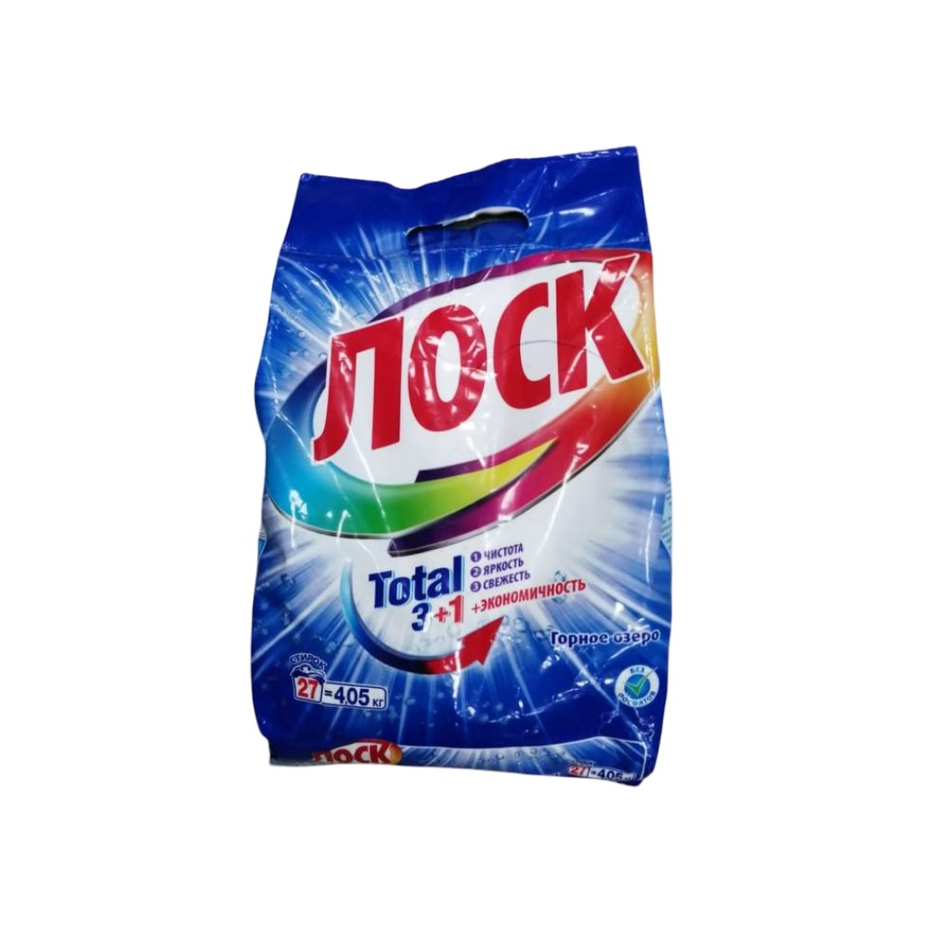 Стиральный порошок Лоск Автомат Горное озеро, 4.05 кг, 27 стирок, для белого и светлого белья