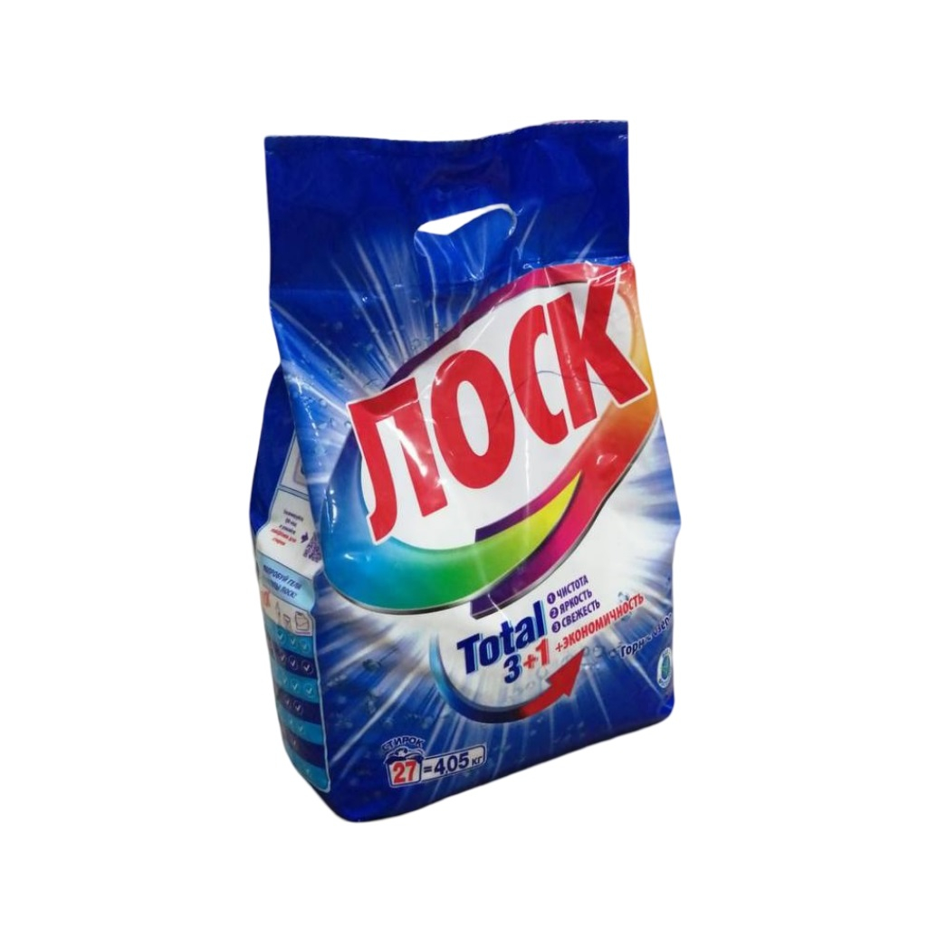 Стиральный порошок Лоск Автомат Горное озеро, 4.05 кг, 27 стирок, для белого и светлого белья