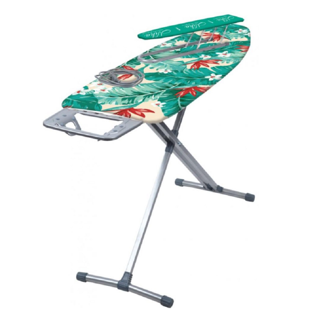Доска гладильная Nika 10+ Тропические листья, 211290, подставка под утюг, металл, 400х1220 мм