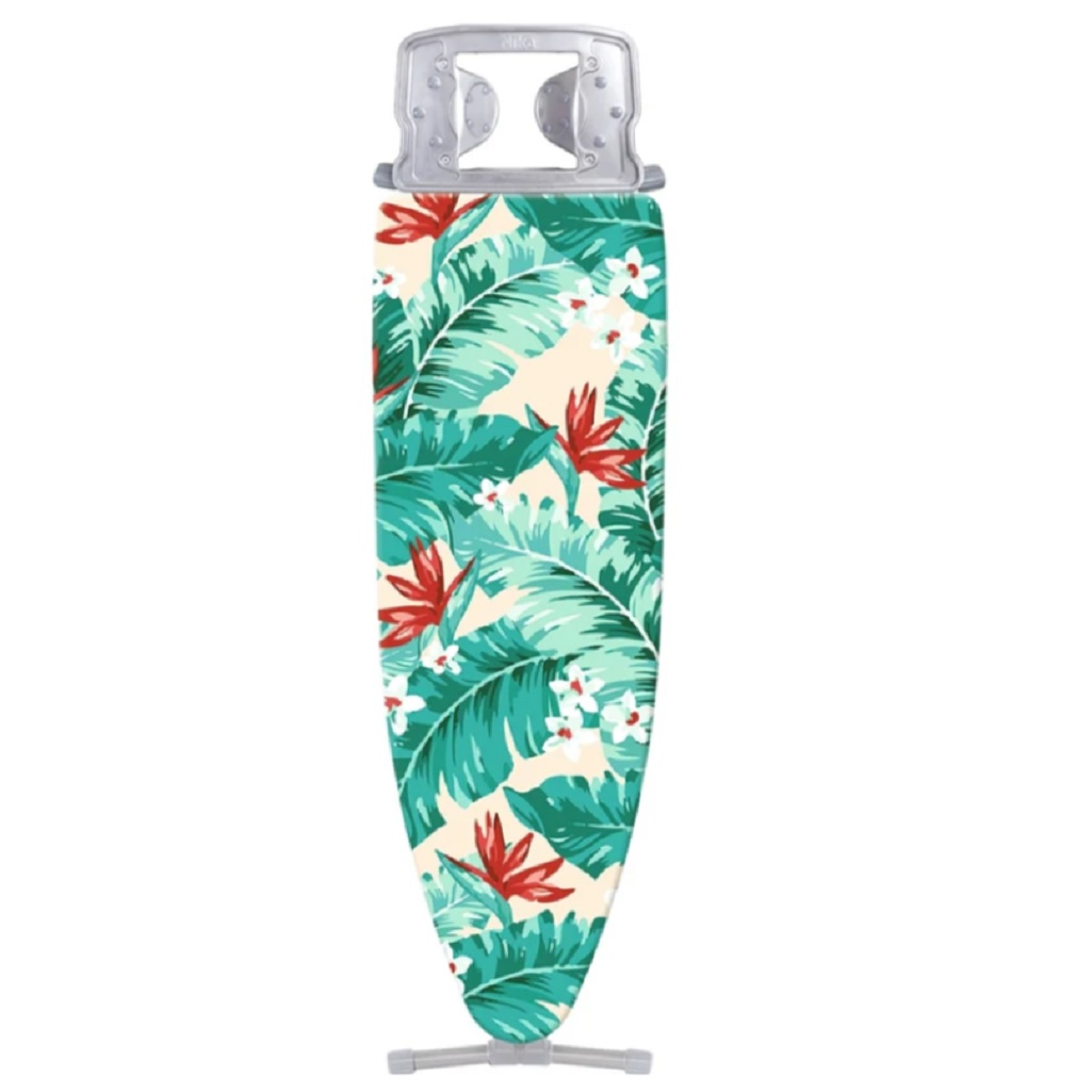 Доска гладильная Nika 10+ Тропические листья, 211290, подставка под утюг, металл, 400х1220 мм