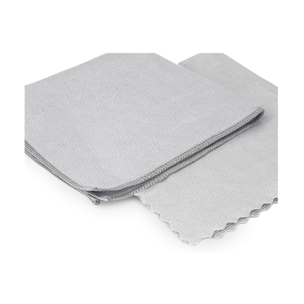 Набор салфеток ClimArt для стекол и зеркал, микрофибра, серый, 40х40 см, в упаковке 2 штуки