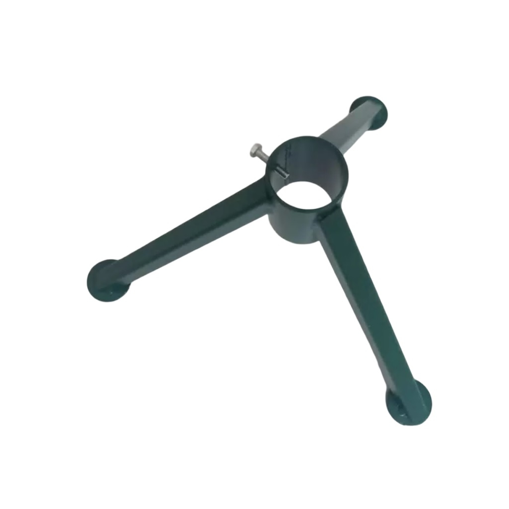 Подставка для Елки, диаметр отверстия 50 мм, 3 ножки, высота 180 мм, металл, не разборная, цвет зеленый