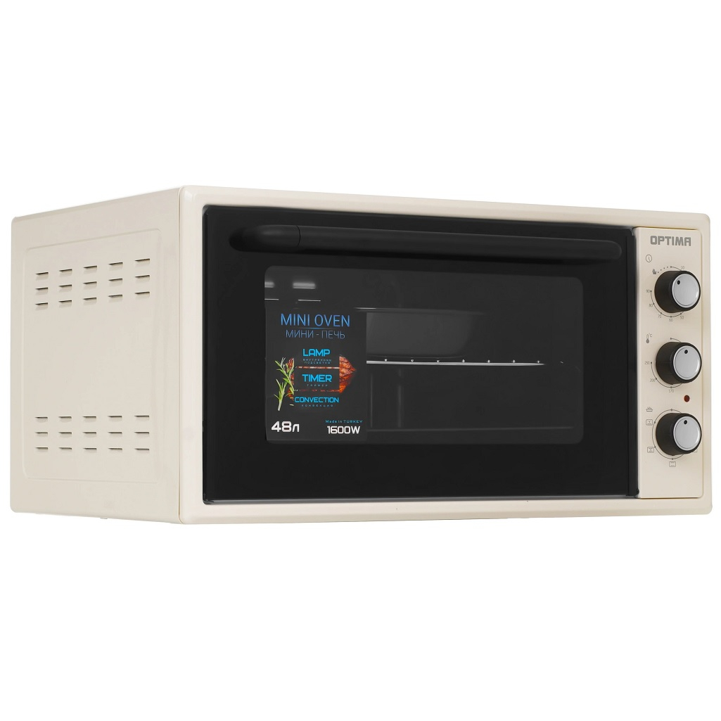 Мини-печь Optima MO-48BF, 2003569, цвет бежевый, объем 48 л, 1.6 кВт
