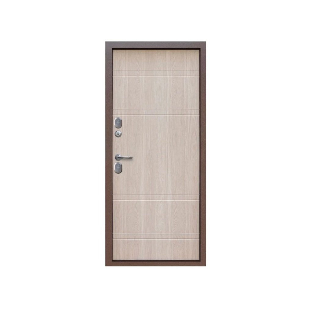 Дверь металлическая Купер Ктерма L, шоколад букле, 2050х960 мм, входная, Левая