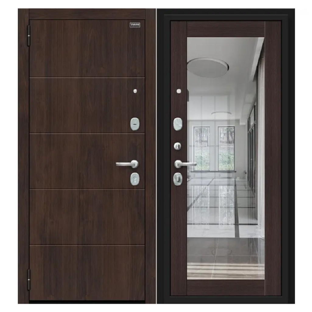 Дверь металлическая Bravo 033-17890 R3 Almon, Wenge Veralinga, лунный камень, 205х96 R