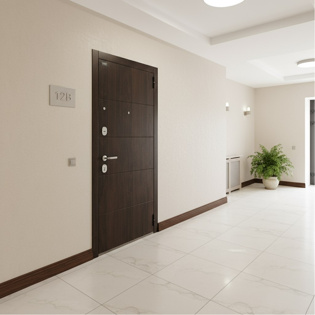 Дверь металлическая Bravo 033-17890 R3 Almon, Wenge Veralinga, лунный камень, 205х96 R