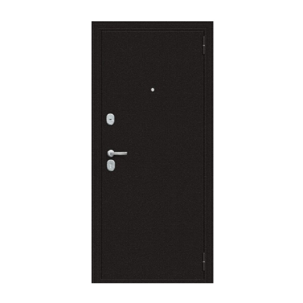 Дверь металлическая Bravo Эконом Optim 033-2714, серый клен, антик медный, 205х86 L