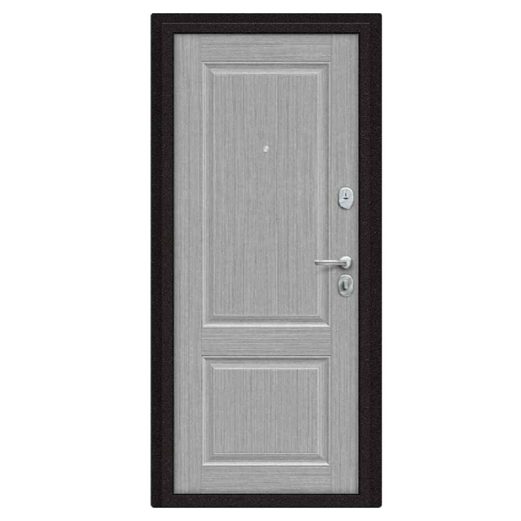 Дверь металлическая Bravo Эконом Optim 033-2717, серый клен, антик медный, 205х96 R