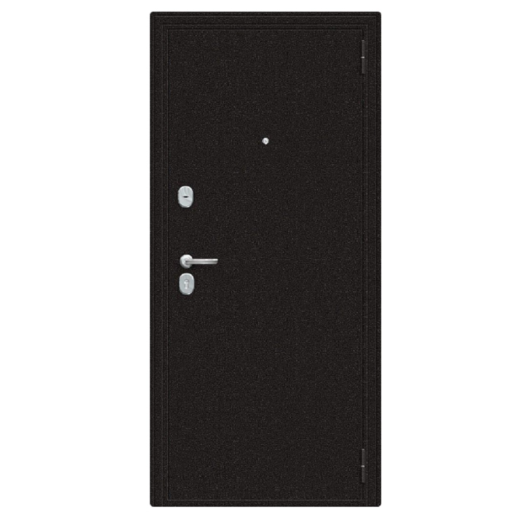 Дверь металлическая Bravo Эконом Optim 033-2717, серый клен, антик медный, 205х96 R