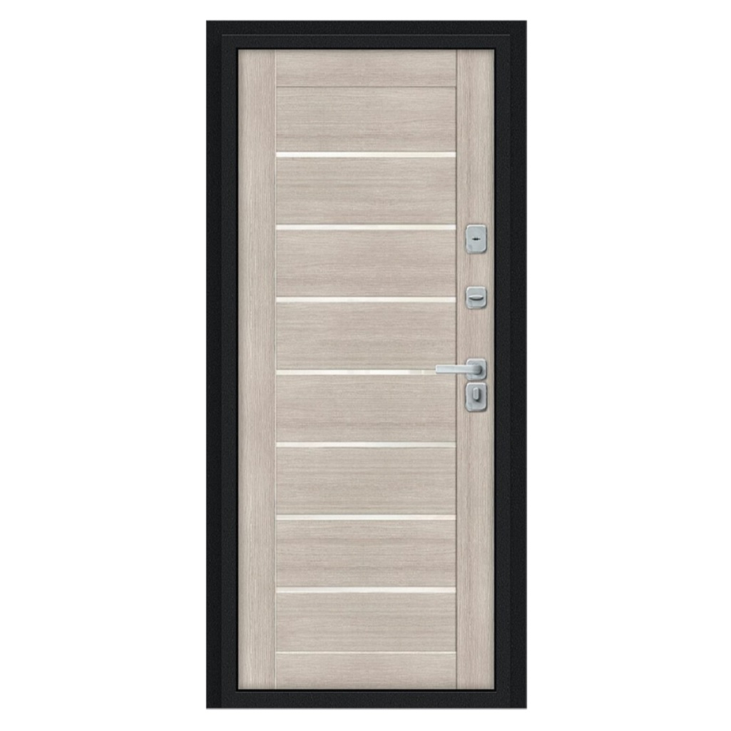 Дверь металлическая Bravo T-2, Cappuccino Melinga, Букле черное 205х96R (033-2669)