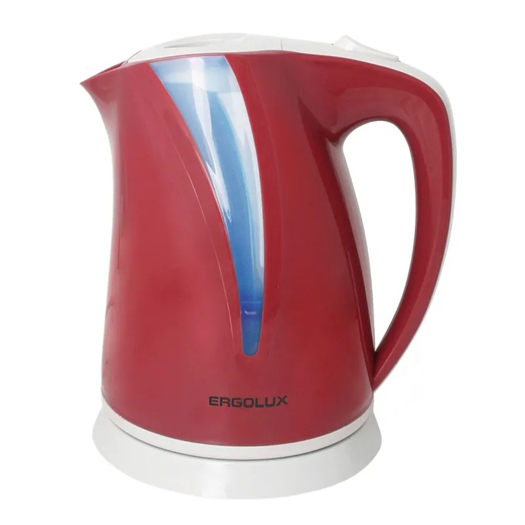Чайник электрический Ergolux ELX-KP03-C73, пластик, красный, 2 л
