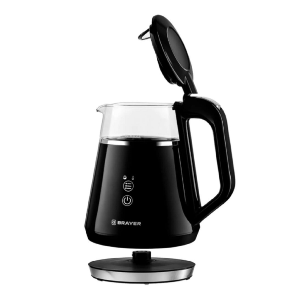 Чайник электрический Brayer BR6105, автоотключение, черный, 1100 Вт, 1 л
