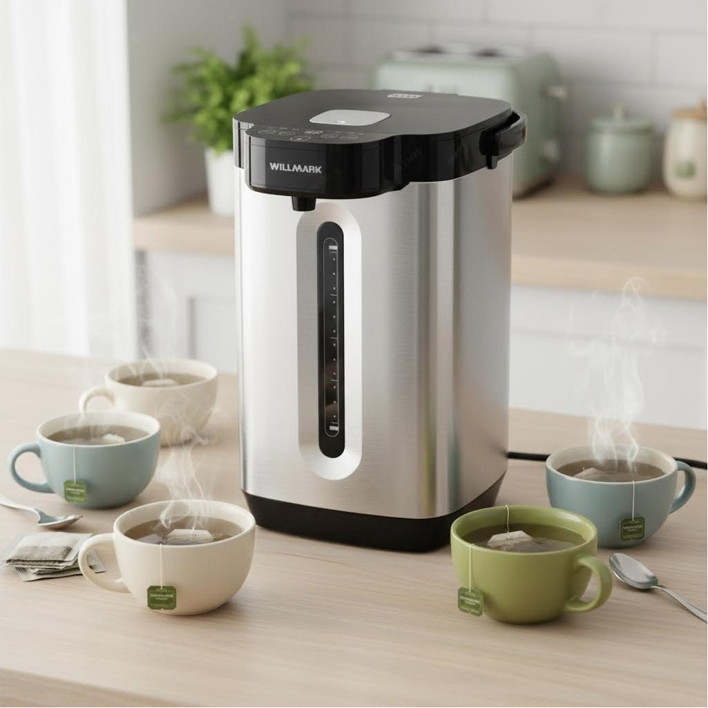 Термопот Willmark WAP-609G, 5.2 л, 6 температурных режимов, 900 Вт, серебристый