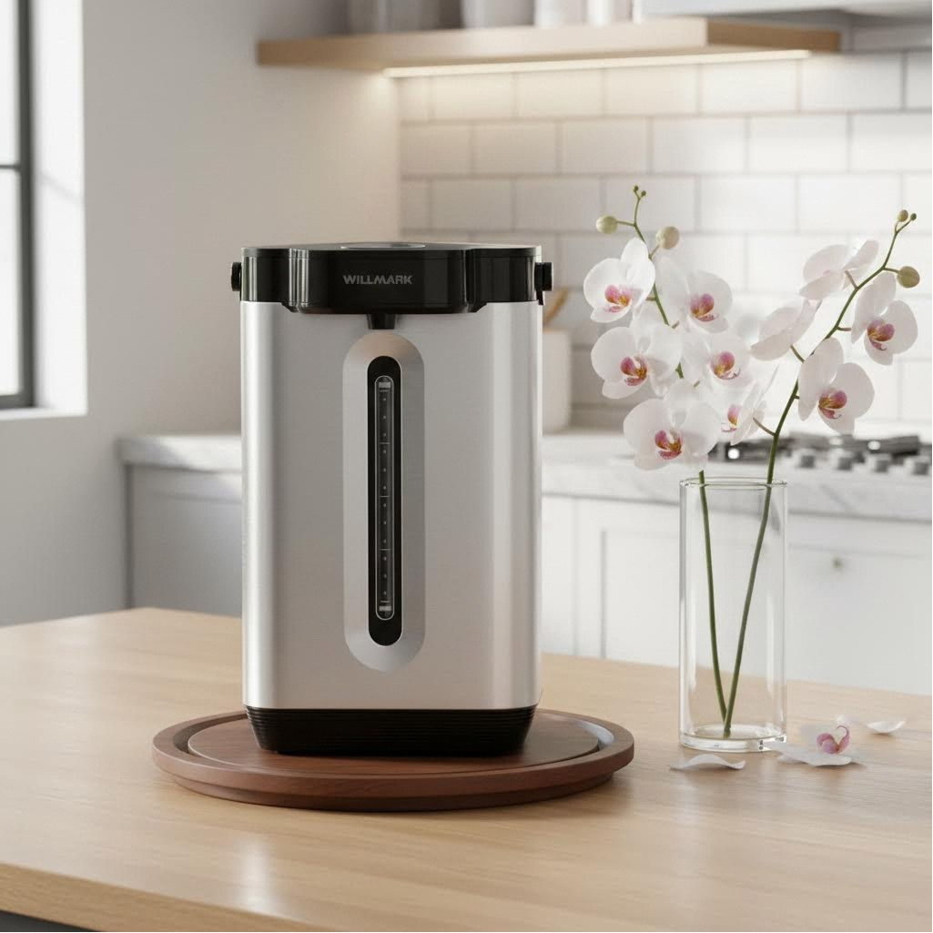 Термопот Willmark WAP-609G, 5.2 л, 6 температурных режимов, 900 Вт, серебристый