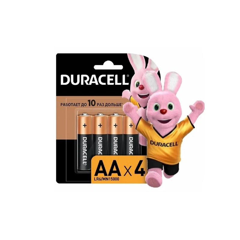 Батарейка Duracell Basic LR6 AA BL4 Alkaline 1.5V
