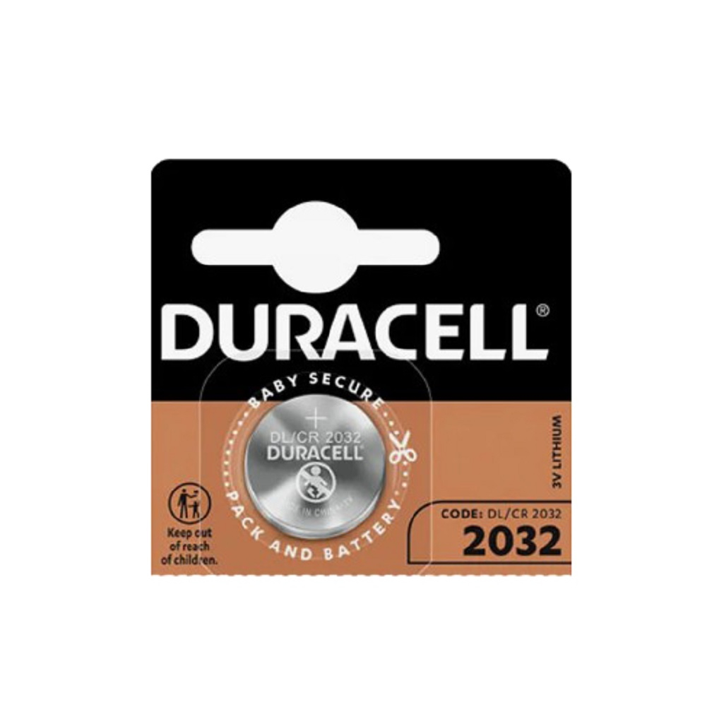 Батарейка Duracell CR2032 Lithium, 3В, толщина 3.2 мм, литиевая, таблетка