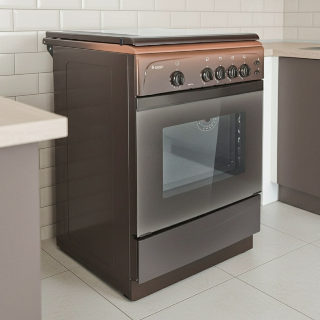Плита газовая Gefest ПГ 1200 С6 К19, V0030948, цвет коричневый, объем духовки 63 л, откидная дверца