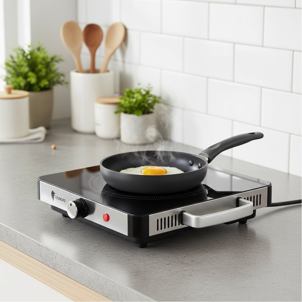 Электроплитка настольная Leonord LE-1747, инфракрасная, цвет черный, 2 кВт