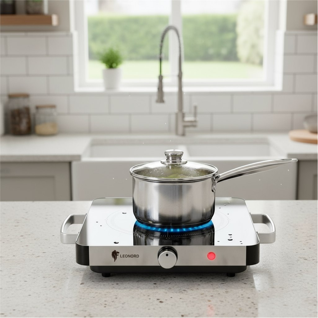 Электроплитка настольная Leonord LE-1747, инфракрасная, цвет черный, 2 кВт