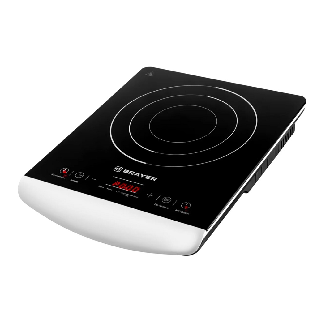 Электроплитка настольная Brayer 2810BR, 1 конфорка, цвет черный, 2 кВт