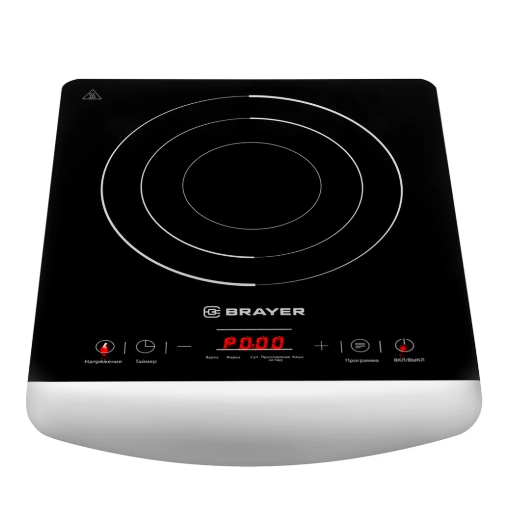 Электроплитка настольная Brayer 2810BR, 1 конфорка, цвет черный, 2 кВт
