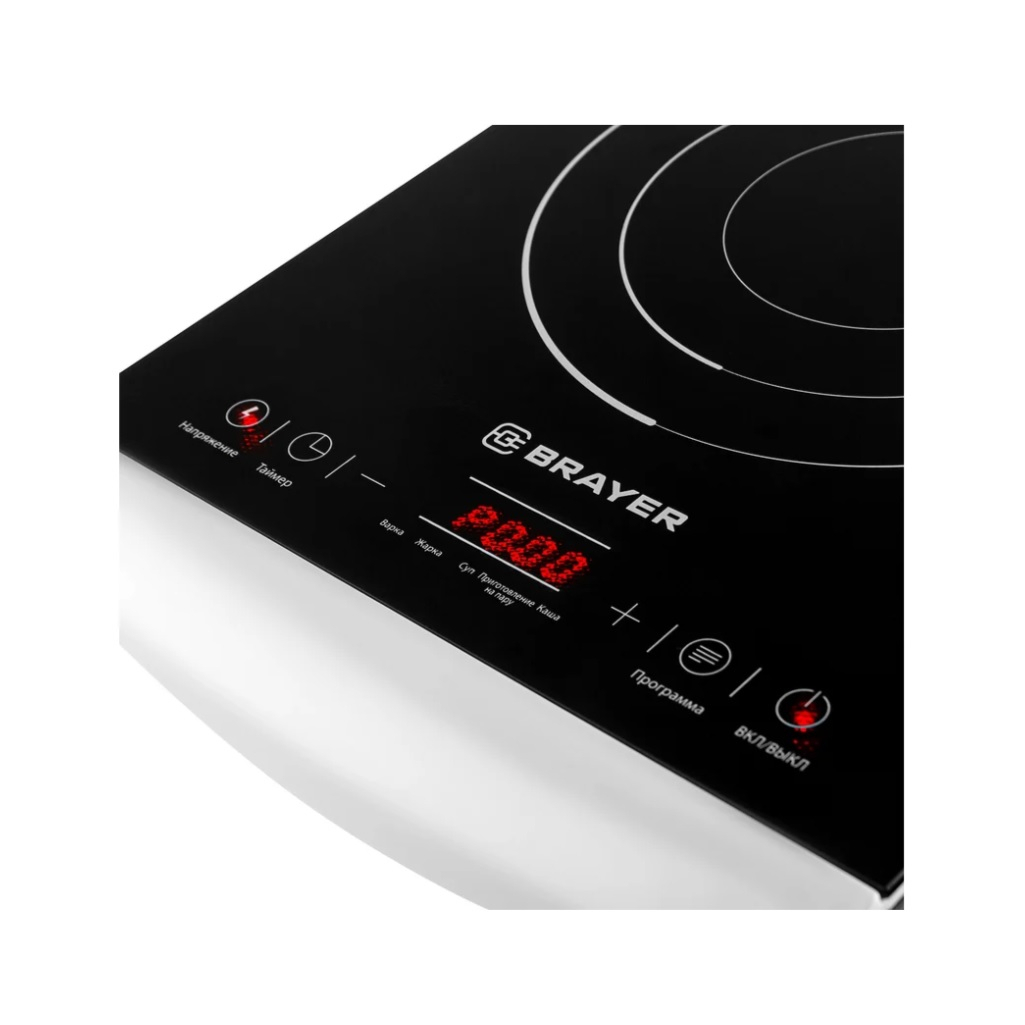 Электроплитка настольная Brayer 2810BR, 1 конфорка, цвет черный, 2 кВт