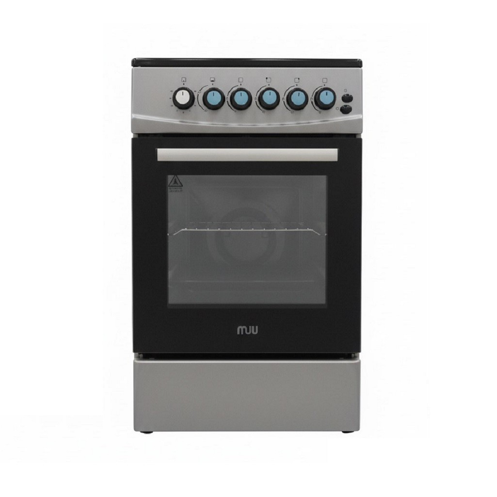 Плита газовая MIU Harisma 526 LUX, УТ-00002919, цвет серый, объем духовки 55 л, откидная дверца