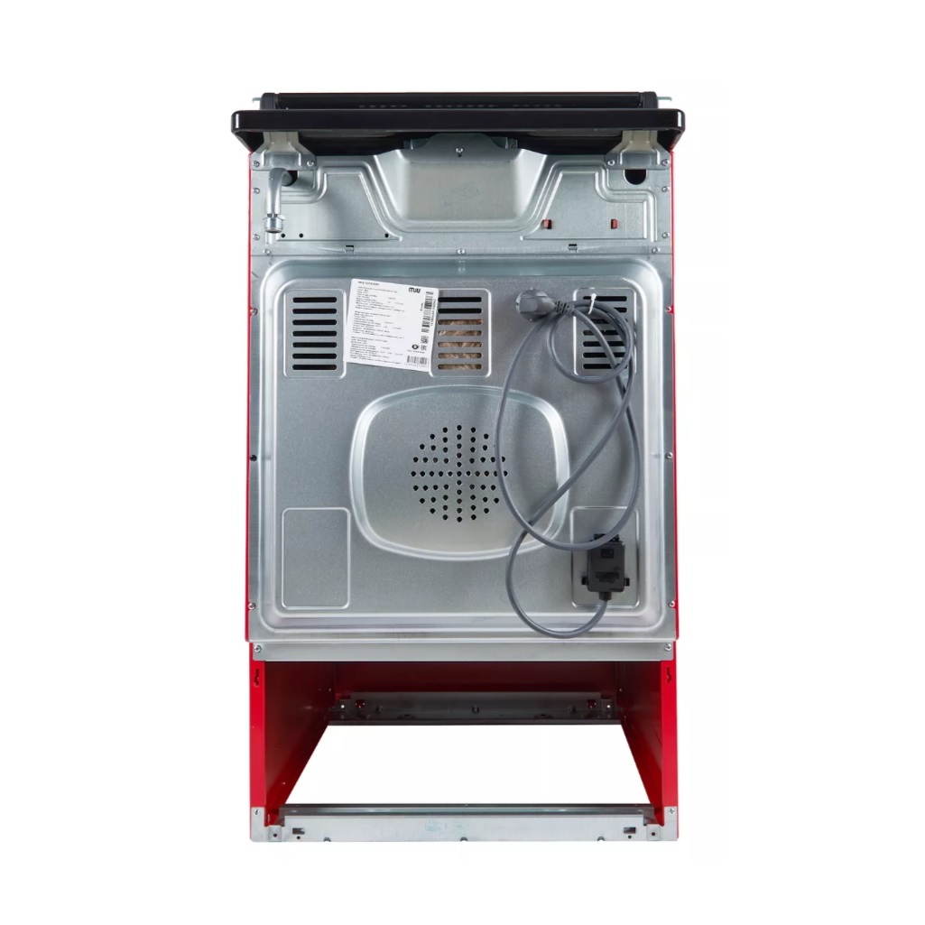 Плита газовая MIU UNO 52S, УТ-00002893, цвет красный, объем духовки 54 л, откидная дверца