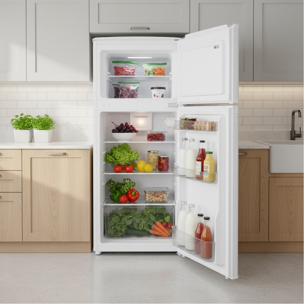 Холодильник двухкамерный Willmark RFT-173W, объем 126 л, цвет белый, механическое управление, DeFrost